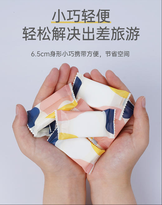 「20颗装！单独包装」蓝漂一次性压缩毛巾旅行装洗脸巾女便携大颗粒加厚绵柔巾酒店用品 商品图4