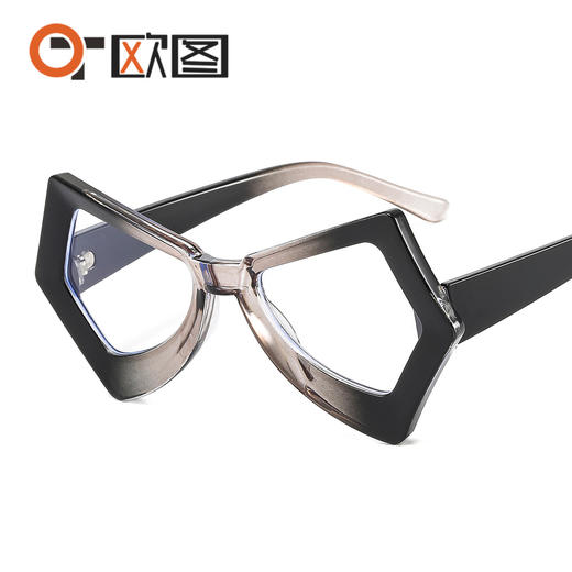 【好物推荐】新款个性蝴蝶猫眼彩虹色系平光镜 配镜眼镜框防蓝光眼镜 商品图4
