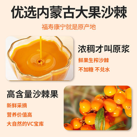 【拍3更实惠】民沁堂沙棘原浆 纯原浆果汁小果 0添加 高浓缩 富含沙棘 商品图2