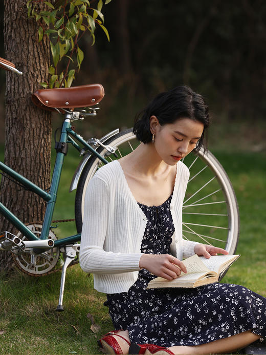 【周四精选福利】HeyDress法式碎花吊带连衣裙女夏季复古抽绳设计浪漫优雅气质裙子 商品图2