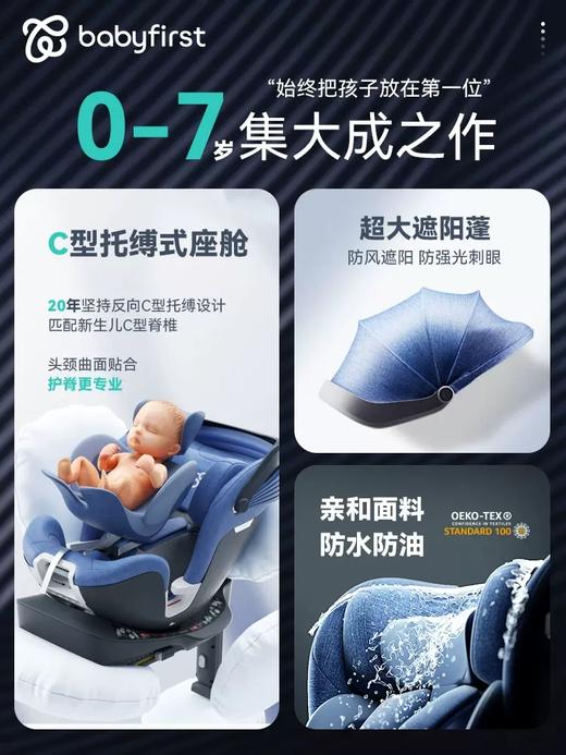 【样品处理不退换】babyfirst宝贝第一灵悦Pro-s儿童安全座椅0-7岁婴儿宝宝汽车用 商品图1
