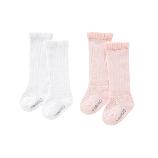 英氏婴儿袜子23春夏季长筒袜薄款过膝腿袜女宝宝2双装YIWHJ1P069A YIWHJ1P068A 商品图4