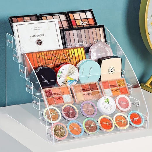 亚克力透明眼影盘收纳指甲油展示架香水护肤化妆品货架陈列置物架 商品图3