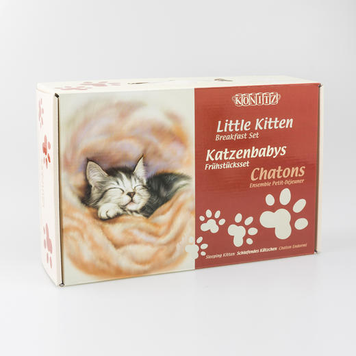 【Könitz酷尼子】陶瓷杯杯碟饭碗 虎纹小猫餐具3件套 商品图2