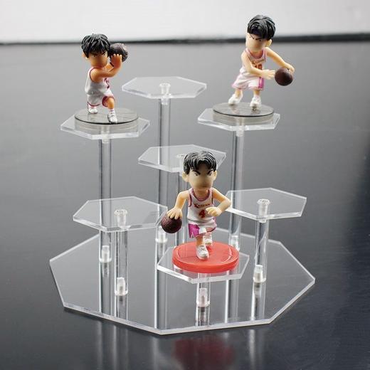 亚克力样品展示架手办动漫模型直播产品旋转展示台圆形多层化妆品 商品图3
