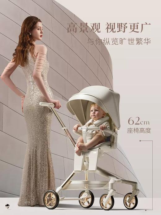 德拉玛溜娃神器双向可折叠高景观可坐可躺遛娃车婴儿推车手推Q2-1 商品图2