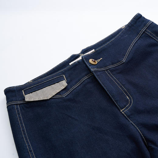 谜底紧身牛仔裤女2023夏季新款简约时尚百搭铅笔裤九分232MK0656 商品图3