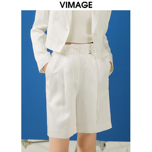VIMAGE纬漫纪夏季新款时尚修身百搭高腰短裤女V1905516 商品图5