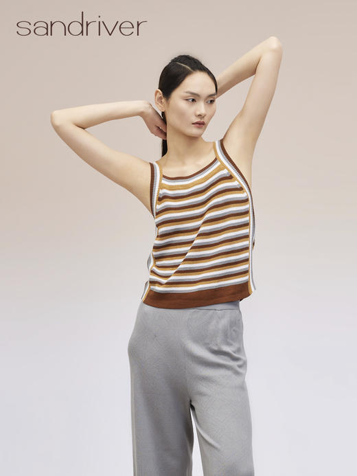 吊带彩条女背心 SJS95W060K 商品图2