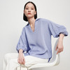 IN AND ON夏季新款莱赛尔凉感小翻领宽松气质休闲纯色衬衫女 商品缩略图3