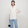 IN AND ON 19-8006春夏女士衬衫新款亚麻宽松百搭通勤显瘦V领上衣 商品缩略图1