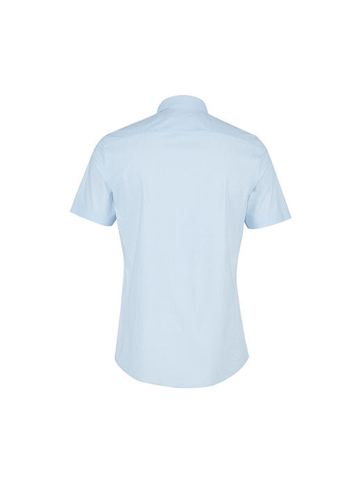 callisto浅蓝混纺牙签纹短袖衬衫 SSSTS051C 商品图2