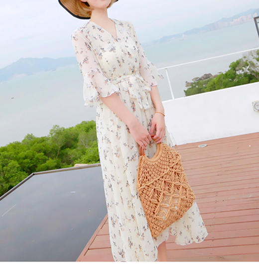 裁缝学苑 AW39女V领收腰连衣裙1:1实物服装纸样剪裁图纸牛皮纸样 商品图4