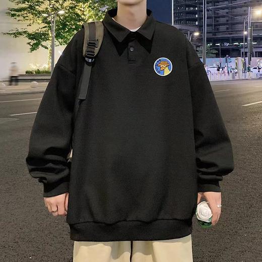 【GZ】无忧购polo领华夫格青少年潮牌正肩卫衣男w26620（截单后7天发货) 商品图5