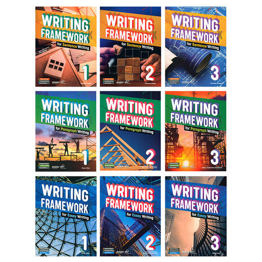 【5岁+推荐】英文原版句子段落短文写作框架必备 Writing Framework 全9册 赠电子资源&APP学习，对标KET PET 商品图1