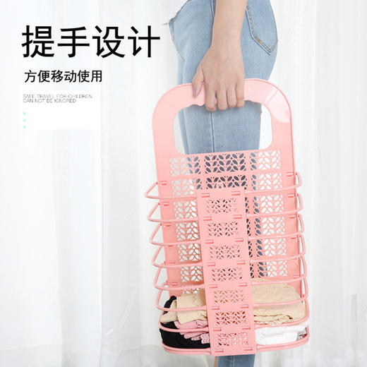 【品质家居生活 一篮多用！】镂空衣服折叠收纳筐 防潮透气衣服不发臭发霉脏衣篮壁挂免打孔 PP材质结实耐用 家用浴室多功能大容量收纳盒  脏衣篓家庭换洗衣物 商品图3