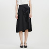 谜底A字型中长裙2023夏季新款气质通勤蝴蝶结纯色半身裙232MB0680 商品缩略图0