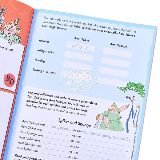 【中商原版】Roald Dahl Creative Writing with James and the Giant Peach 罗尔达写作能力 詹姆斯与大仙桃 诗歌创作 7-11岁 商品图3