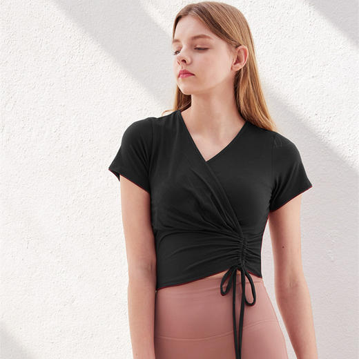 跃牌【洛水之神系列】短袖抽绳交叉瑜伽服 HN122（无胸垫） 商品图2