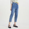 谜底牛仔裤女2023夏季新款简约时尚弹力水洗萝卜九分裤232MK0511 商品缩略图1
