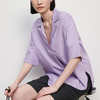 IN AND ON 夏季新款简约透气衬衫女百搭显瘦通勤V领上衣 商品缩略图7