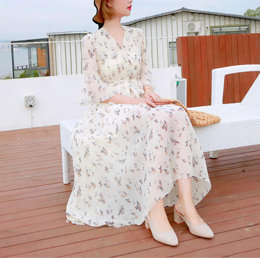 裁缝学苑 AW39女V领收腰连衣裙1:1实物服装纸样剪裁图纸牛皮纸样 商品图6