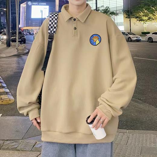 【GZ】无忧购polo领华夫格青少年潮牌正肩卫衣男w26620（截单后7天发货) 商品图0