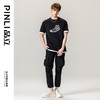 PINLI品立夏季新款男士圆领印花短袖T恤潮牌上衣BG231111002 商品缩略图1