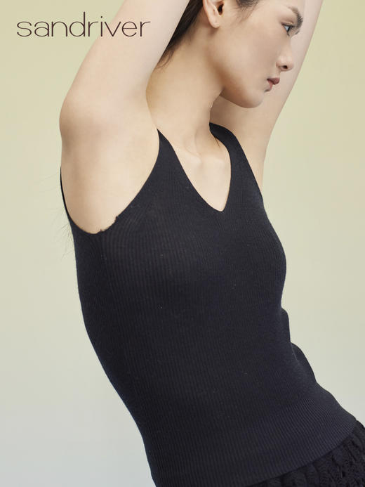 真丝羊绒 v领背心 打底衫 SJF94W388K 商品图2