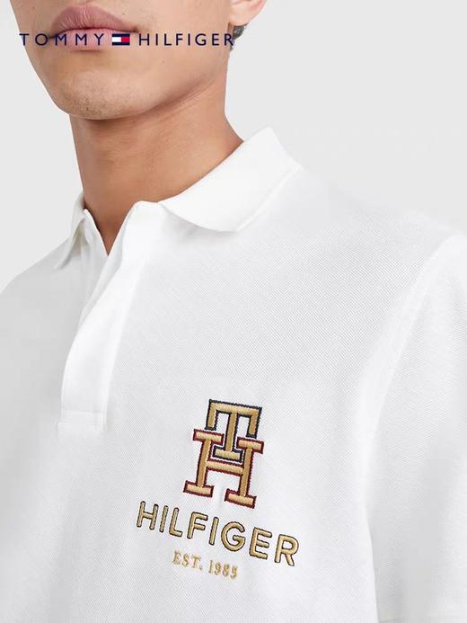 TOMMY HILFIGER  魔力方23新款春夏男装字母刺绣翻领短袖POLO衫 商品图3