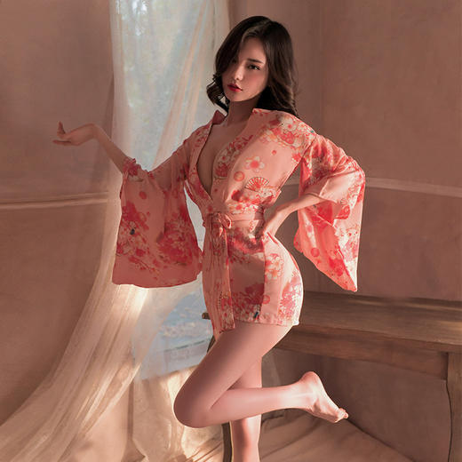 【随心两用系带腰封】霏慕日系樱花印花和服 商品图1