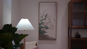 张大千艺术版画｜古木幽禽  62 *134cm/7.51平尺