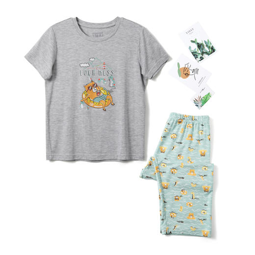 【印花莫代尔】SCHIESSER德国舒雅儿童睡衣春夏新款莫代尔男童家居服3B/20859H 商品图0