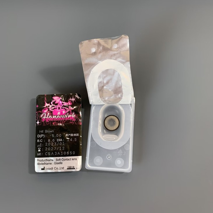 Hanawink美瞳 年抛隐形眼镜 泪光熊14.5mm 1副/2片 左右可不同度数-VVCON美瞳商城5