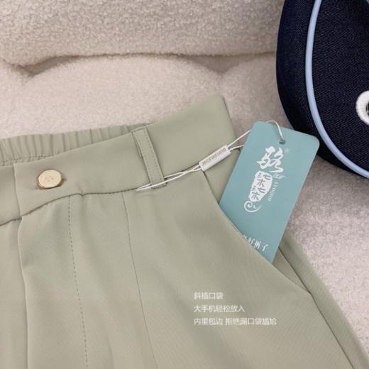 【骆柒柒马卡龙不规则直筒开叉裤】高腰微喇设计+西装面料，效果刚刚好，不会过于休闲和正式 商品图2