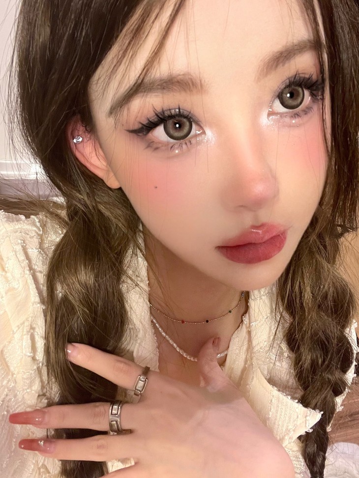 Hanawink美瞳 年抛隐形眼镜 泪光熊14.5mm 1副/2片 左右可不同度数-VVCON美瞳商城18