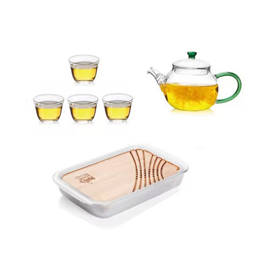 璃海匠心-优雅玻璃茶具组6件套 商品图0