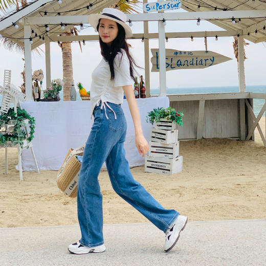 【百图lulu定制】【幸福牛仔裤】弹力面料 超软牛仔直筒裤 商品图9