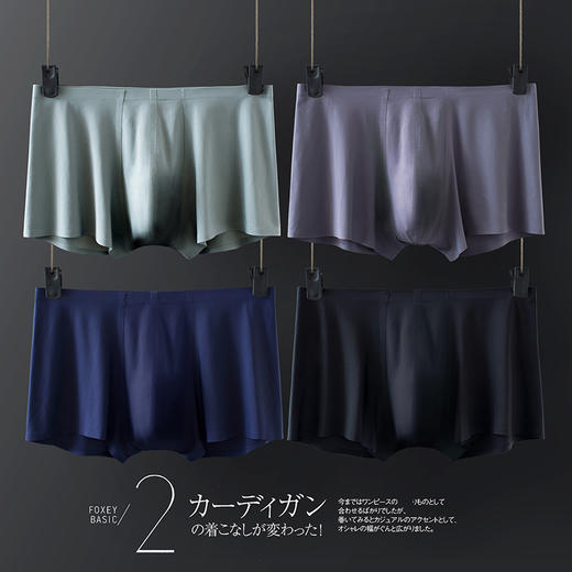 日本MILMUMU黑洞内裤男平角冰丝超薄夏无痕透气网眼性感四角速干 商品图2