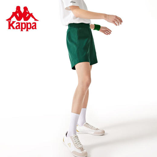 Kappa 1916经典复古短裤2023新款女夏针织休闲短裤阔腿五分裤K0D42DY01 商品图2