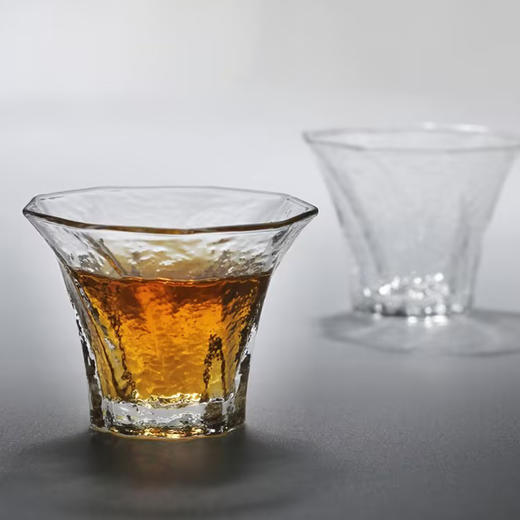 璃海匠心-锤纹喇叭玻璃对杯品茗杯功夫小茶杯 商品图6