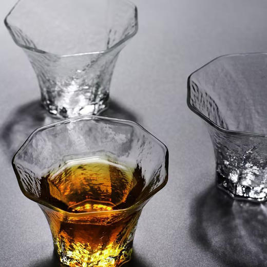 璃海匠心-锤纹喇叭玻璃对杯品茗杯功夫小茶杯 商品图2