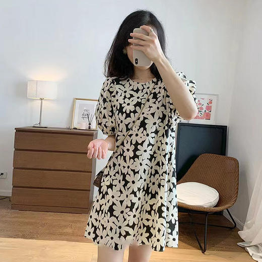 小个子女装可爱奶甜别致碎花娃娃裙子女夏天短款连衣裙子夏季薄款 商品图1