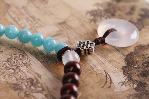 XYZT0093°乐安/平安扣印度小叶紫檀手串 商品图5