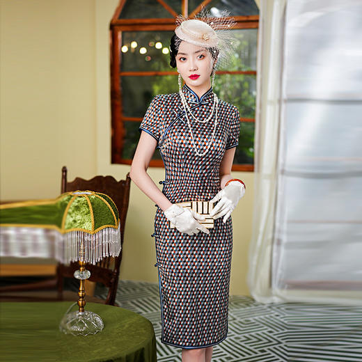 WX新款真丝旗袍桑蚕丝复古夏季中长女改良日常年轻款 商品图1