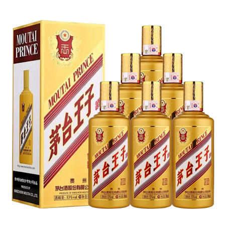 贵州茅台金王子酒 53度 酱香型白酒 500ml*6瓶 整箱 商品图0
