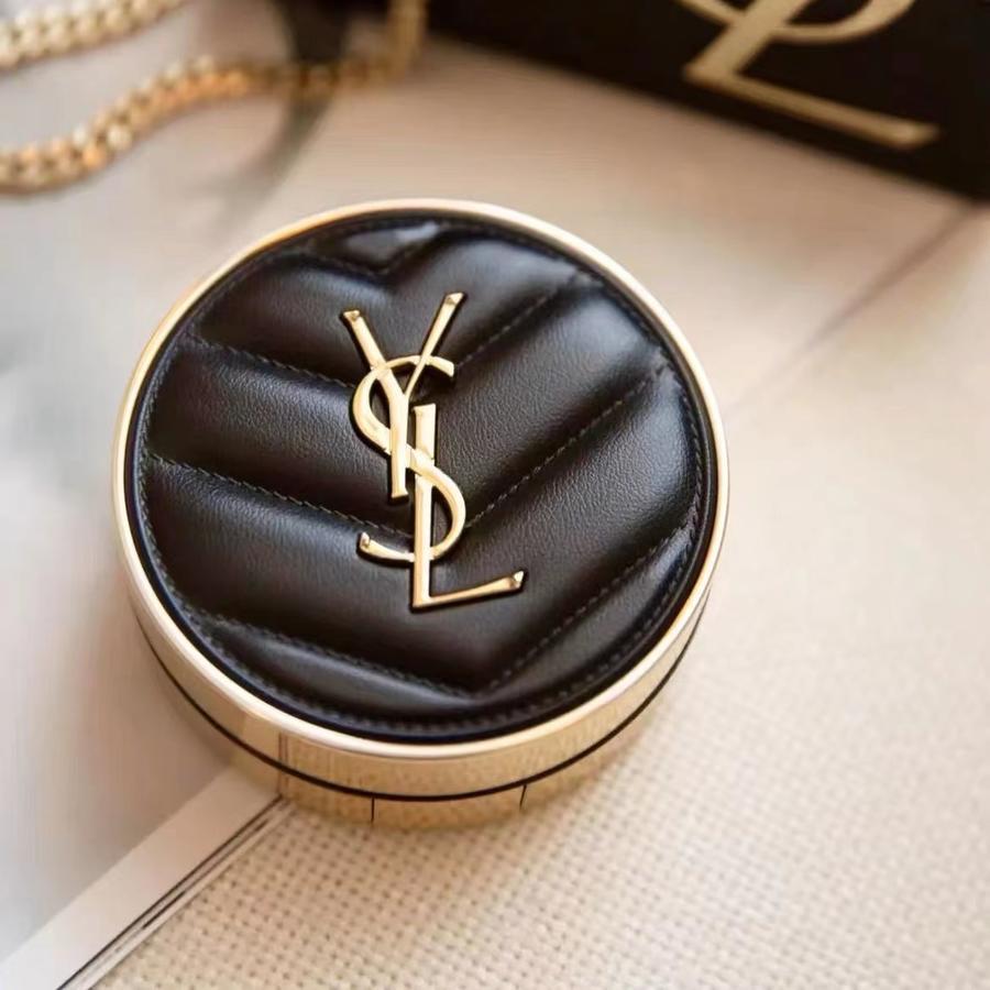 YSL圣罗兰羽毛皮革气垫