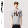 PINLI品立2023春季新款字母织带短袖T恤男士休闲体恤BG231111055 商品缩略图2