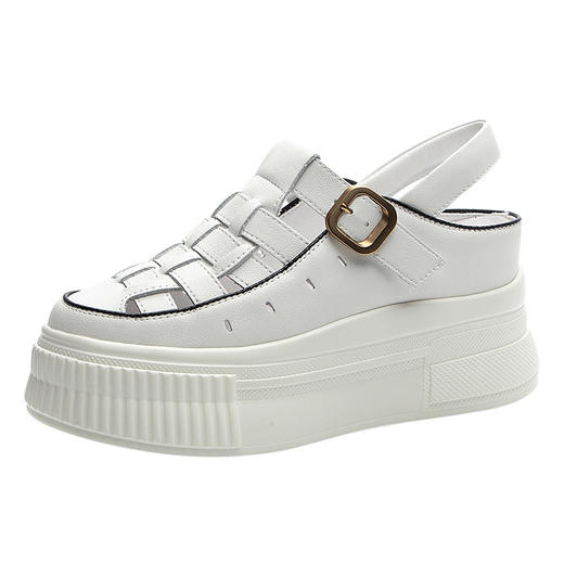 新款镂空厚底女鞋，透气舒适百搭拖鞋休闲罗马凉鞋LMS587 商品图3