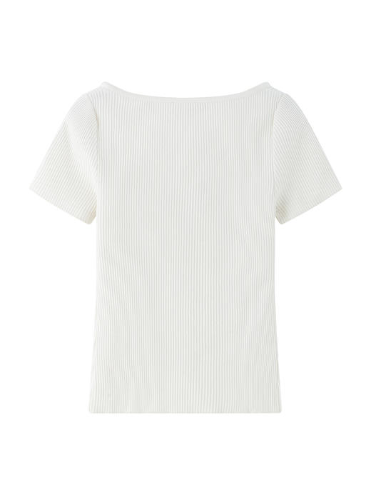 Viktoria Chan | SS23114 Tine short sleeve knit [针织短袖上衣 黑 / 白 ] 商品图7